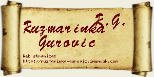 Ruzmarinka Gurović vizit kartica